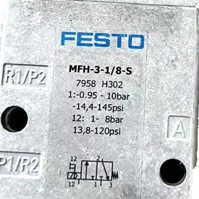 Αρχική Εταιρεία FESTO Σολενοειδής βαλβίδα MFH-3-1/8S σειρά 0692 Αλουμίνιο και χαλκό Ελαφρό γκρι για μηχανή εκτύπωσης Offset