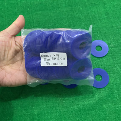 38 X 15 X 0.8mm επίπεδες λαστιχένιες Sucker μπλε μορφές μεγεθών προτύπων χρώματος