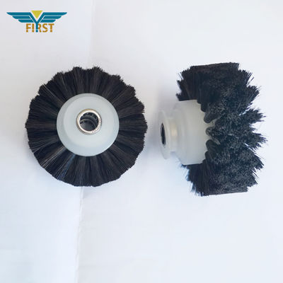 60*8,5*35mm Μαύρο τροχό βούρτσας για εκτυπωτική μηχανή KBA Μέρη από υψηλής ποιότητας πλαστικό με μακρά διάρκεια ζωής