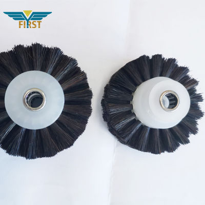 60*8,5*35mm Μαύρο τροχό βούρτσας για εκτυπωτική μηχανή KBA Μέρη από υψηλής ποιότητας πλαστικό με μακρά διάρκεια ζωής