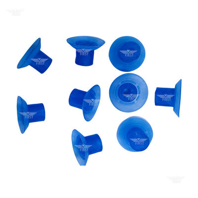 Γαλάζιο χρώμα καουτσούκ απορροφητήρα 32x18mm υψηλό πόδι απορροφητήρα για το μηχάνημα κοπής με ανθεκτικό υλικό καουτσούκ