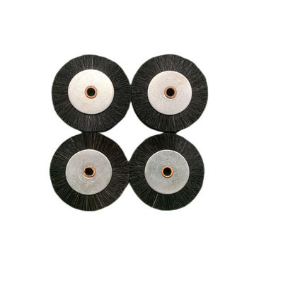 Λευκό χρώμα σκληρό κύκλο βούρτσας 60x11x6mm για τυπογραφική μηχανή Roland με τρίχες χοίρου / λευκό χάλυβα