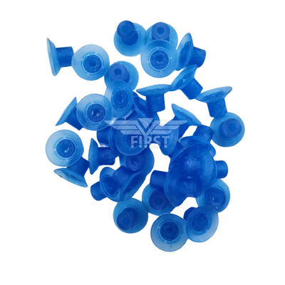 Γαλάζιο χρώμα καουτσούκ απορροφητήρα 32x18mm υψηλό πόδι απορροφητήρα για το μηχάνημα κοπής με ανθεκτικό υλικό καουτσούκ